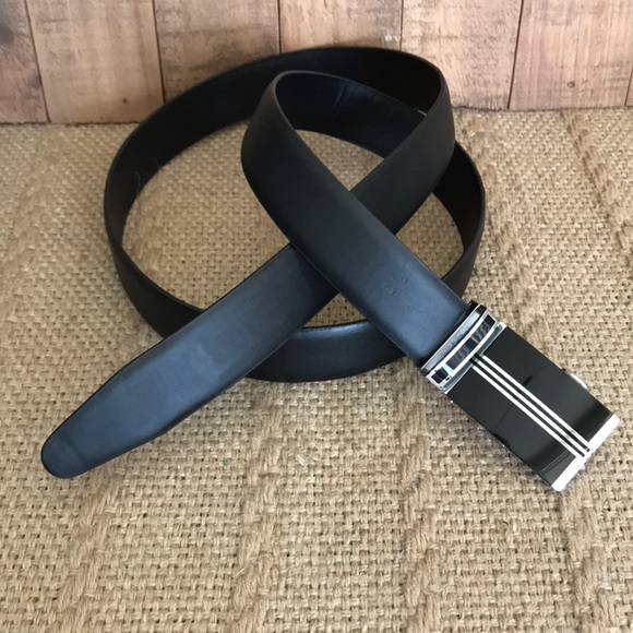 mens black leather dress belt